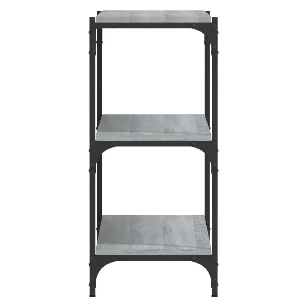 Book Cabinet Grey Sonoma 100x33x70.5cm Storage Shelving Unit Industrial Style