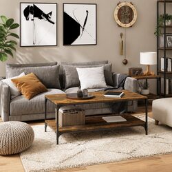 Brown Coffee Table with Dimensions 100L x 50W x 40H cm