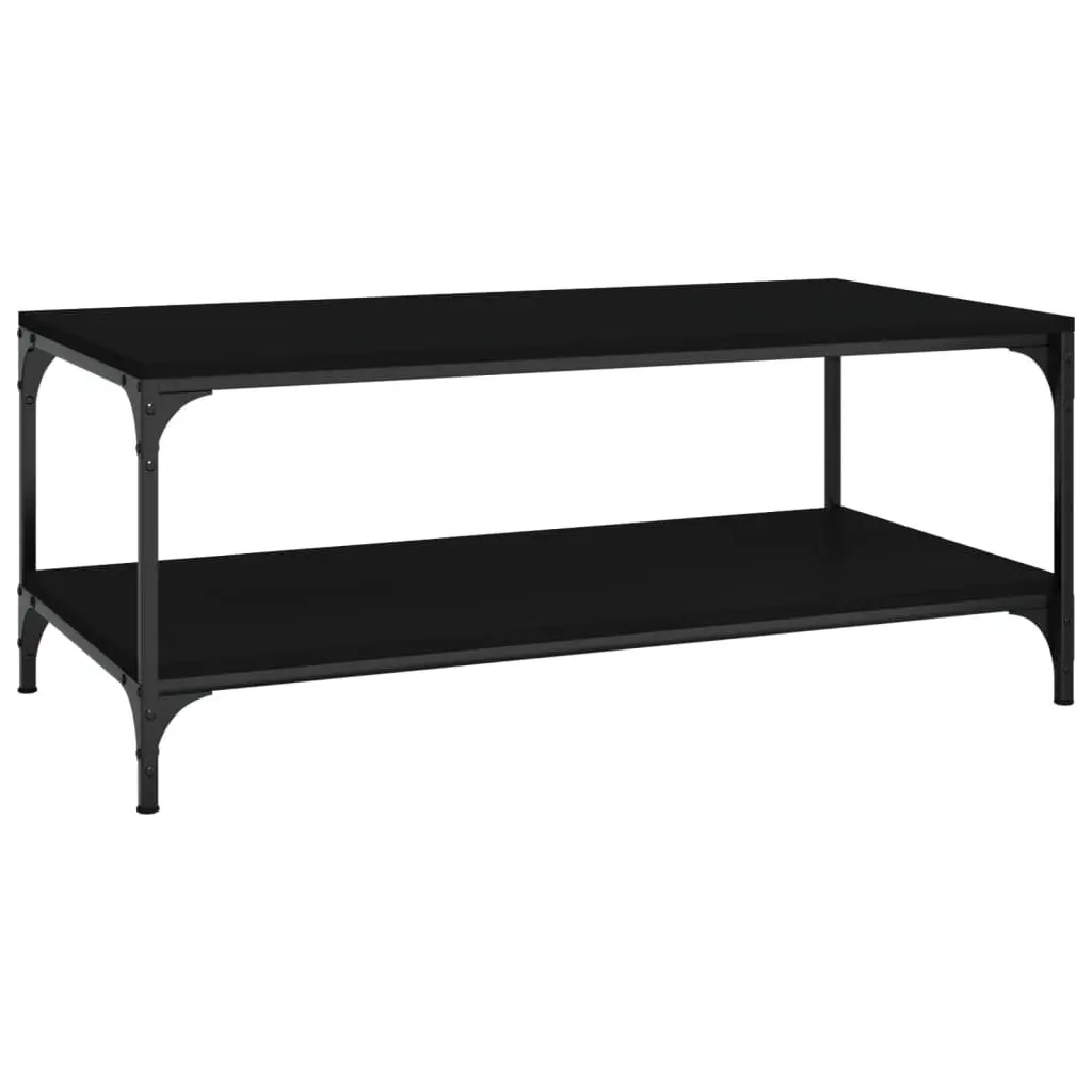 Coffee Table Black 80x50x40 cm Living Room Sofa Side Table Storage Furniture