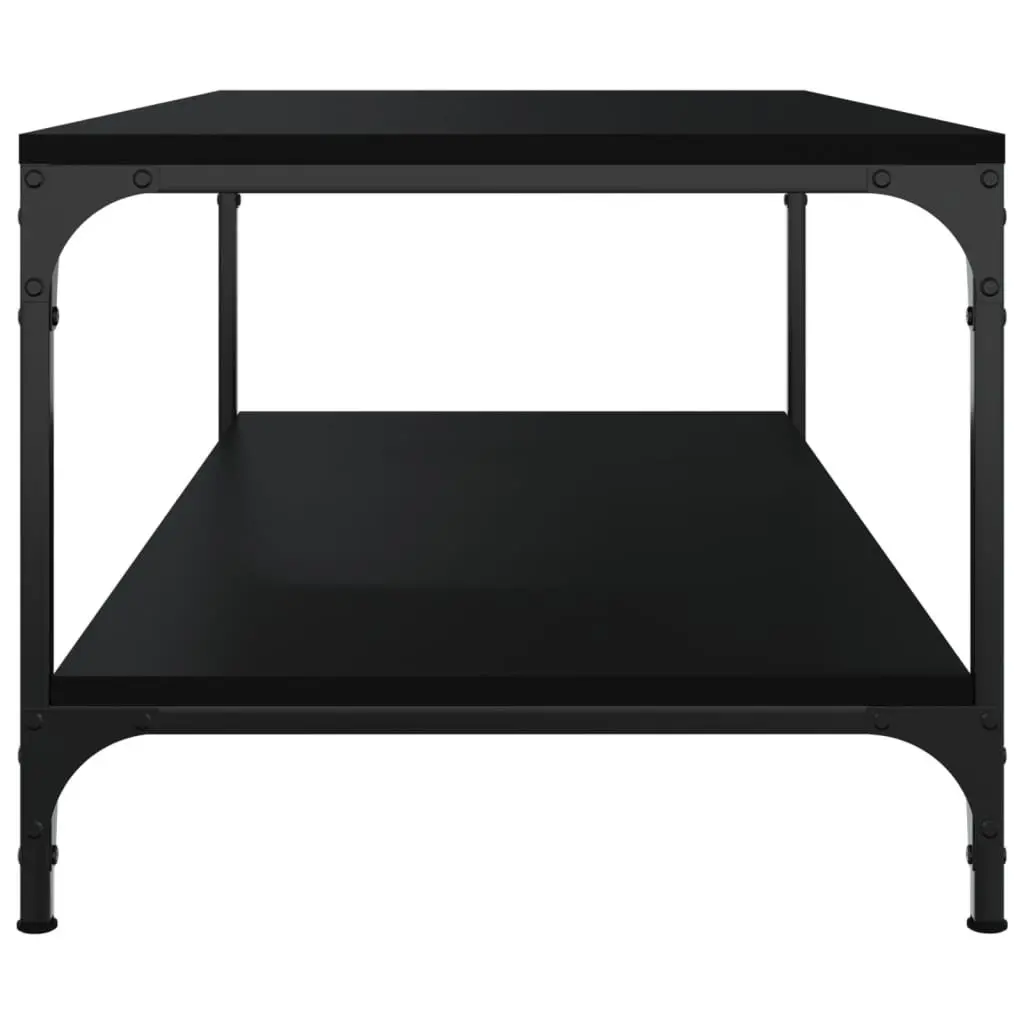 Coffee Table Black 80x50x40 cm Living Room Sofa Side Table Storage Furniture