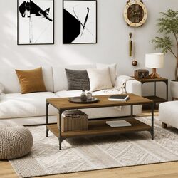 Coffee Table Specifications: Brown Oak 80x50x40 cm