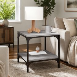 Grey Coffee Table Dimensions: 50x50x40 cm with Storage
