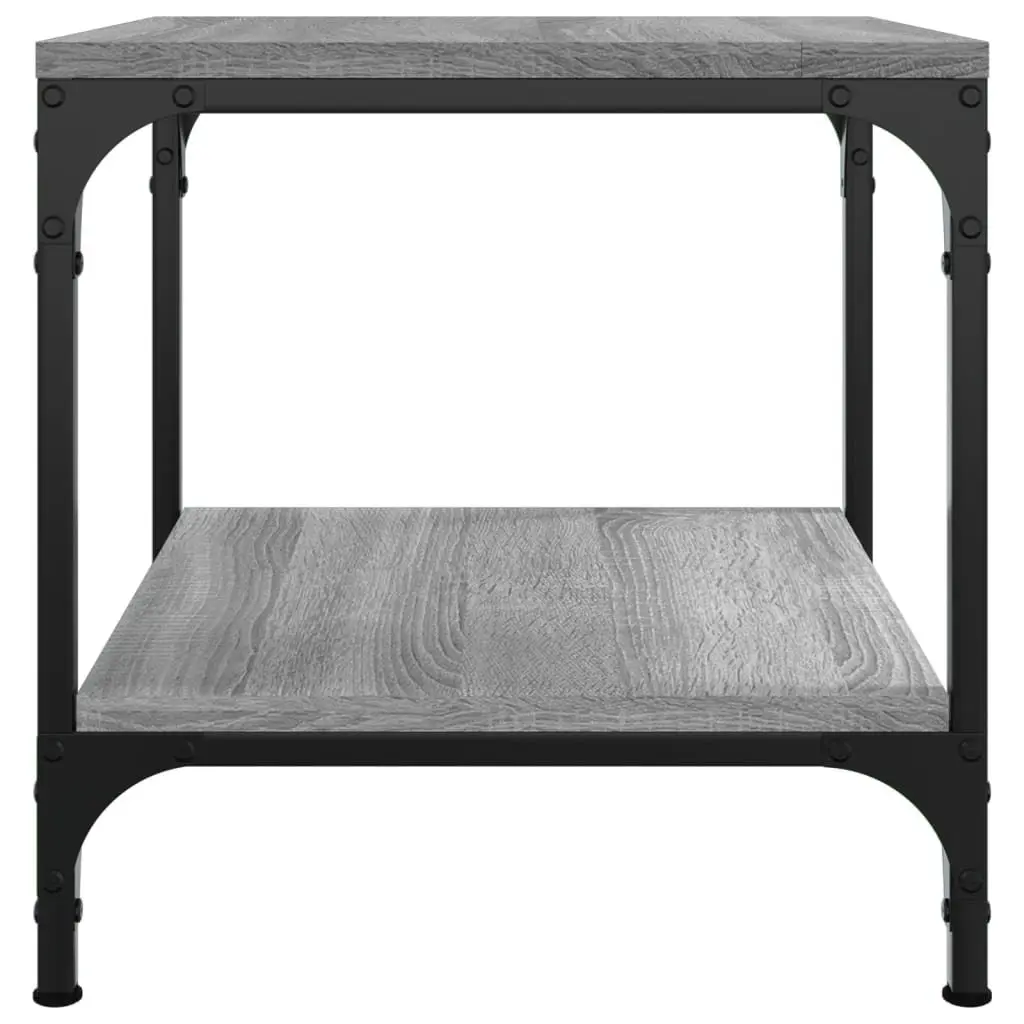 Coffee Table Grey Sonoma 50x50x40 cm Living Room Accent Storage Furniture