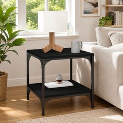 Black Industrial Side Table Specifications: 40x40x40cm