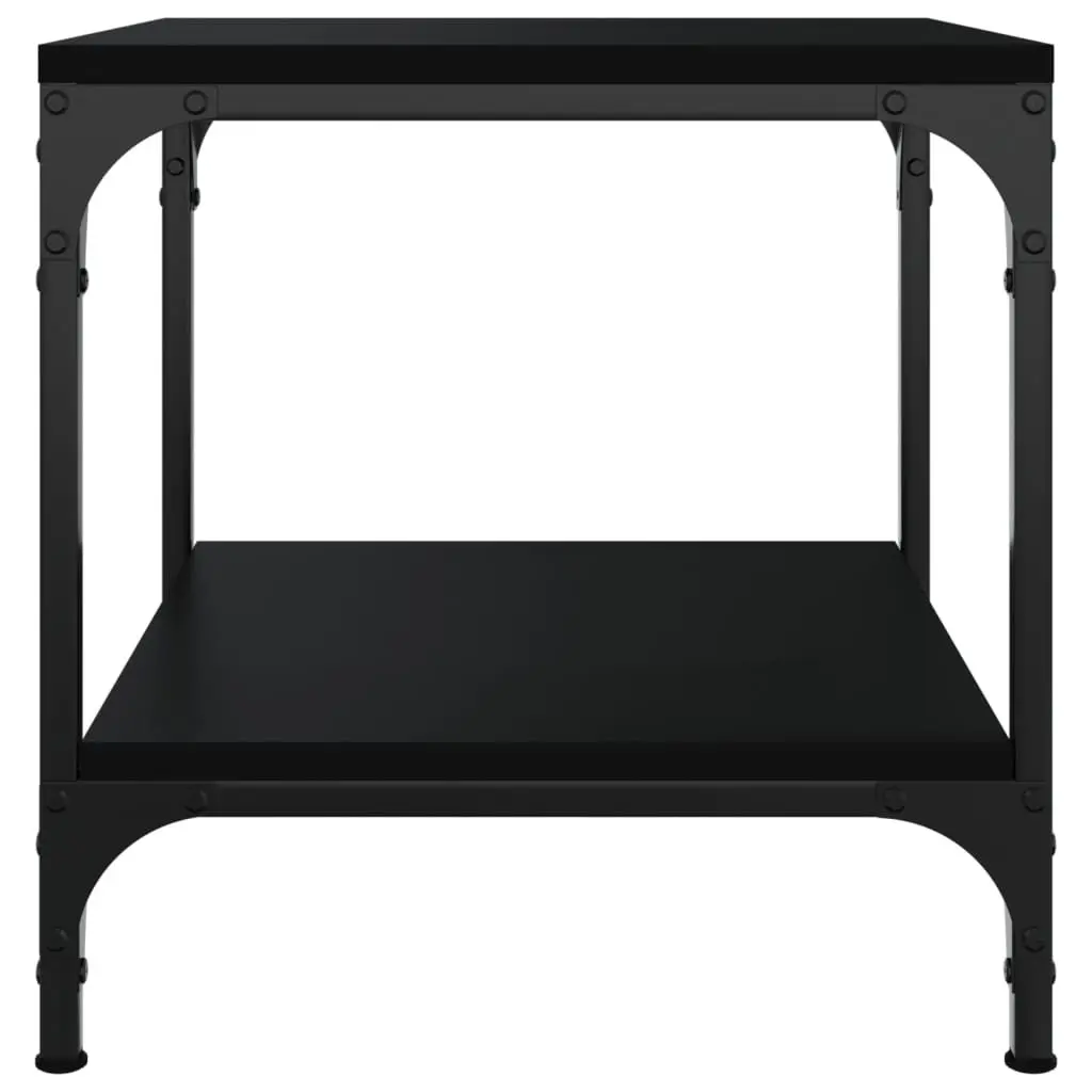 Industrial Side Table Black 40x40x40cm Living Room Accent Coffee Furniture
