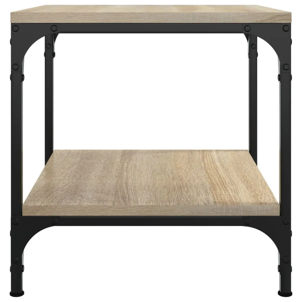 2 Brown Engineered Wood Side Tables