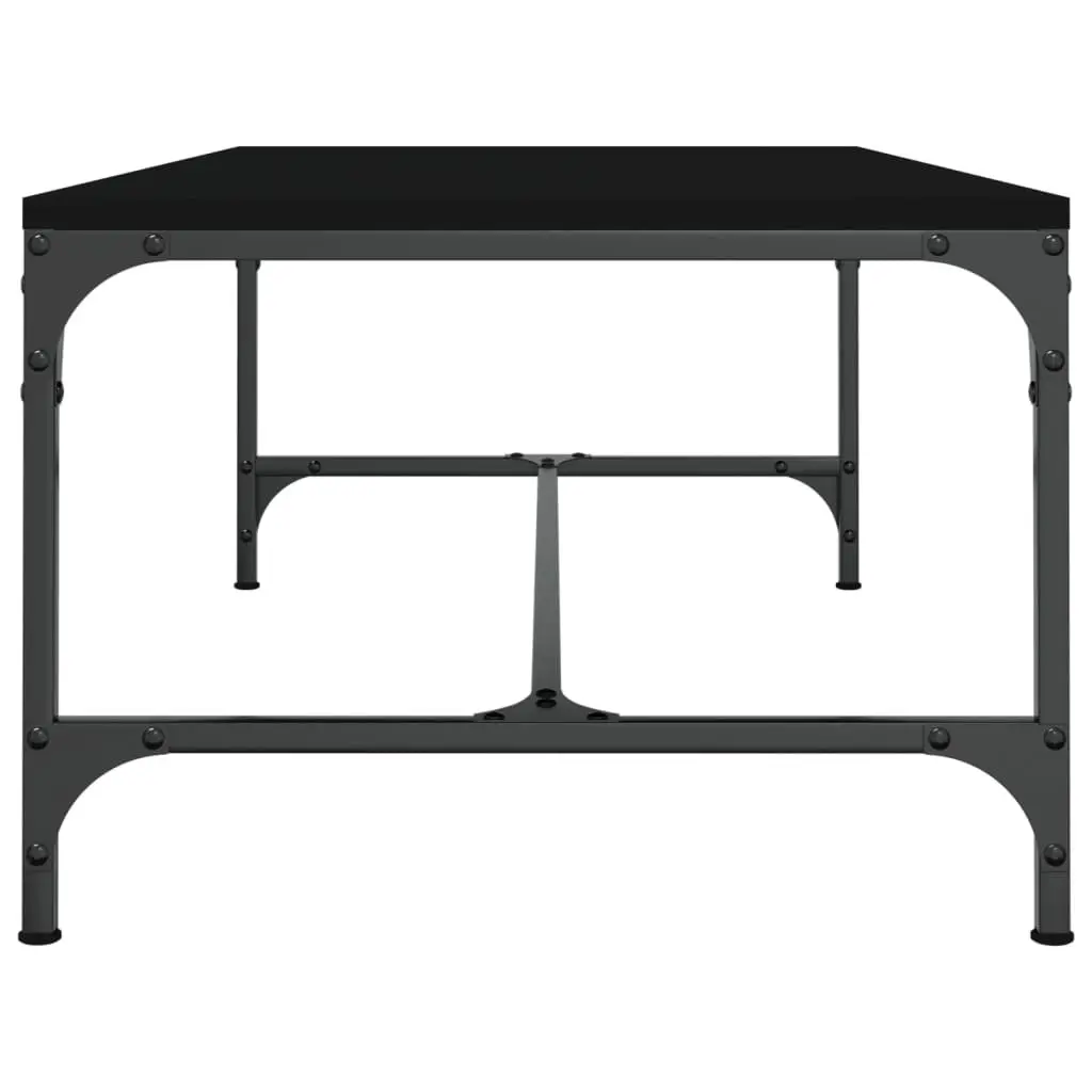 Black Coffee Table 100x50x35 cm Industrial Style Living Room Accent Furniture