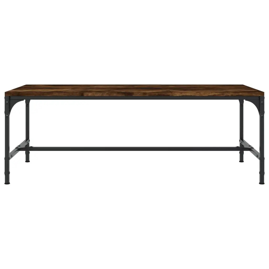 Coffee Table Industrial Design Brown Engineered Wood Steel Frame Living Room