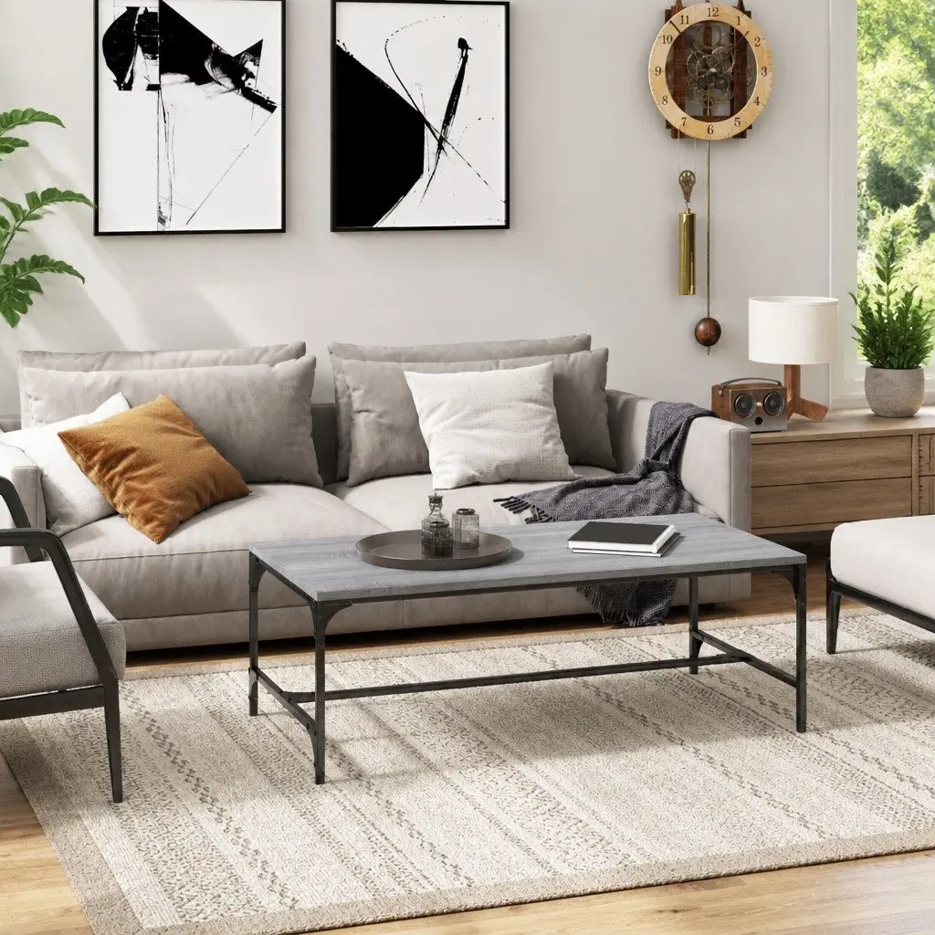 Coffee Table Living Room Grey Sonoma 100x50x35cm