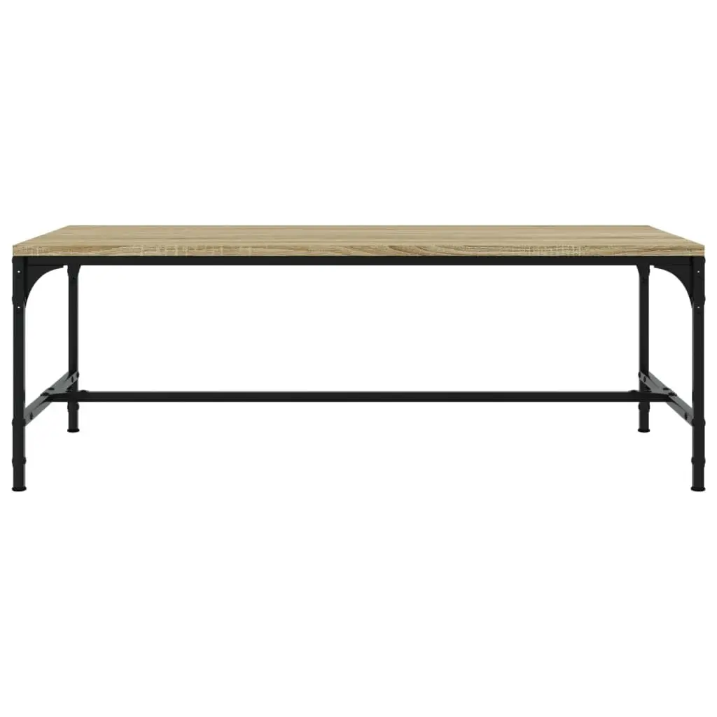 Coffee Table Brown Sonoma Oak Look 80x50x35 cm Industrial Living Room Accent