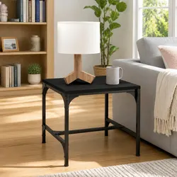 Black Coffee Table Dimensions 50x50x35 cm, Sturdy Design