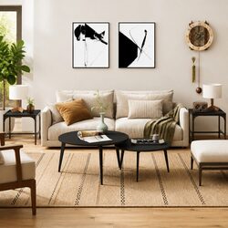 Dimensions and Specs: Black Side Tables Set of 2