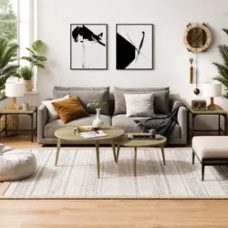 Specifications for Side Tables: 2 pcs, Brown, 40x40x35 cm