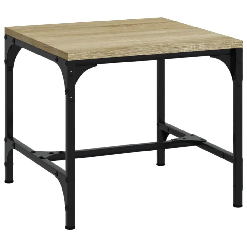 Side Tables 2 pcs Brown 40x40x35 cm Engineered Wood Industrial Accent Furniture