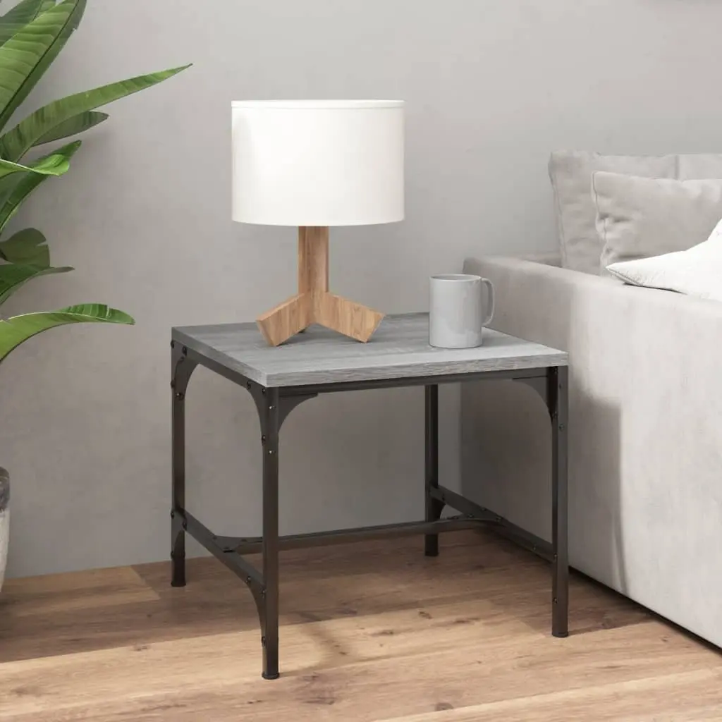 Grey Side Tables 2 pcs 40x40x35 cm