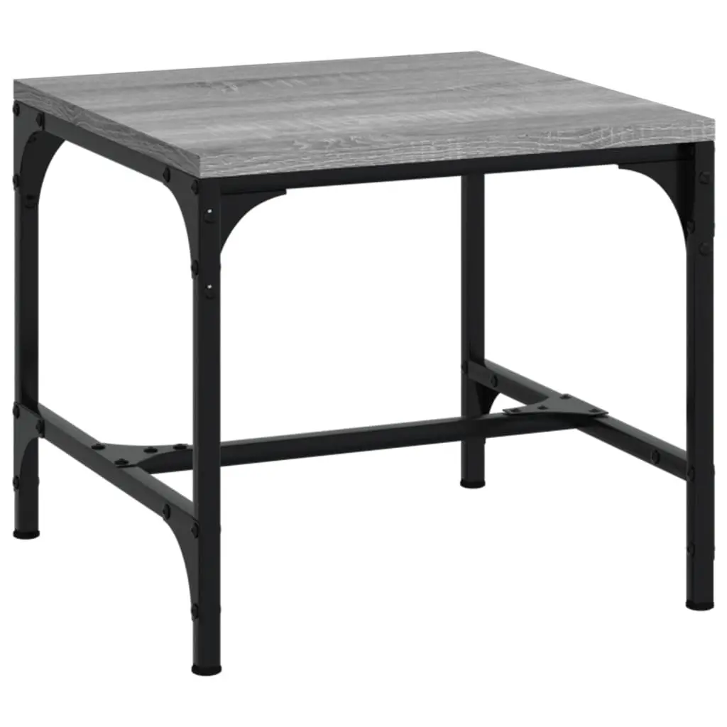 Grey Side Tables 2 pcs 40x40x35 cm