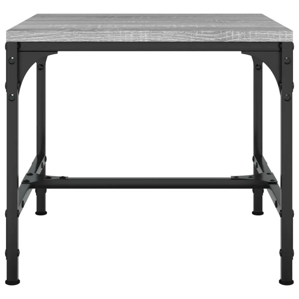 Grey Side Tables 2 pcs 40x40x35 cm