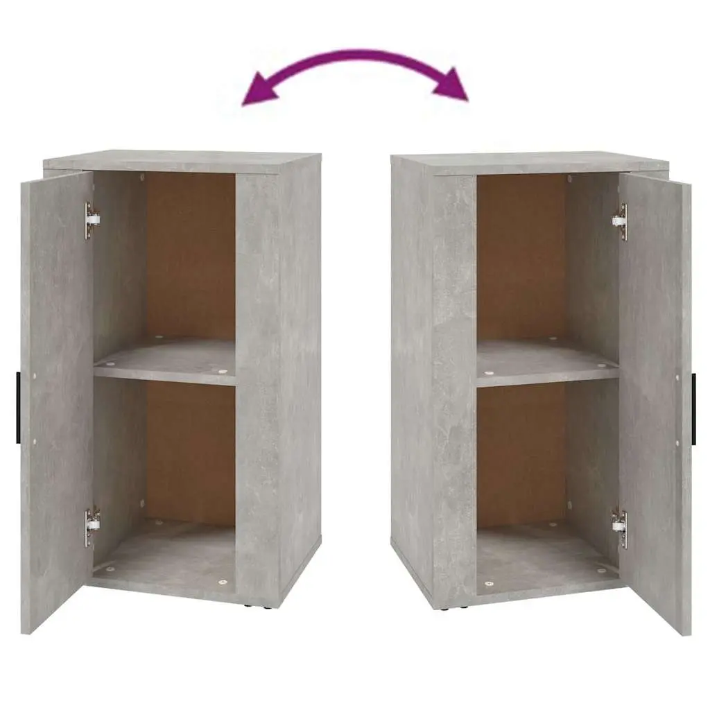 Sideboard Storage Cabinet Grey Engineered Wood Furniture with Door Compartment