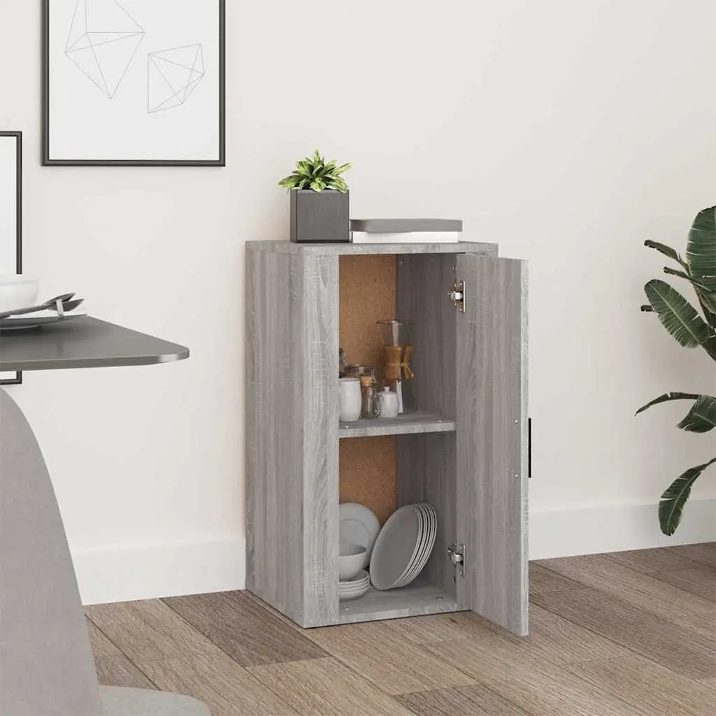 Grey Sideboard Storage Cabinet Living Room 40x33x70cm