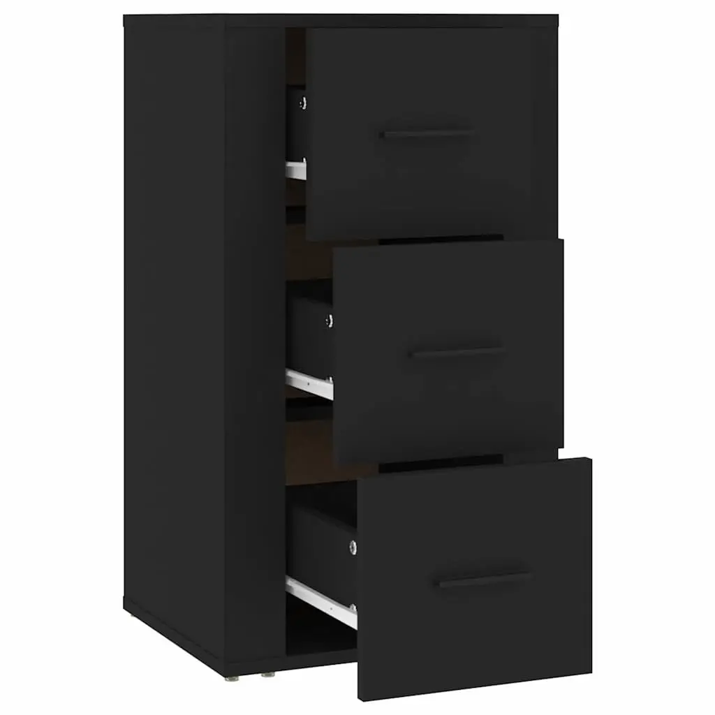 Black Sideboard Cabinet with Drawers