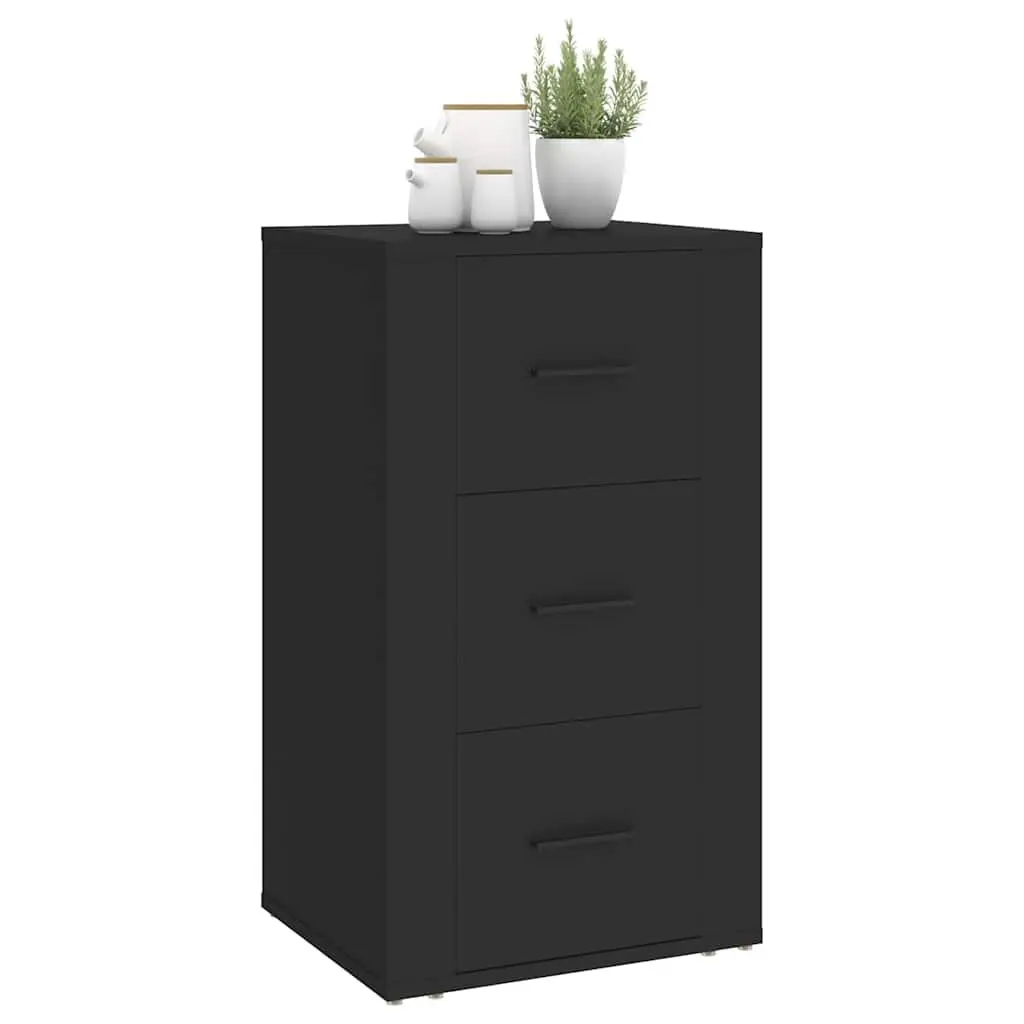 Black Sideboard Cabinet with Drawers