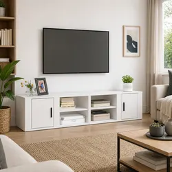 White TV Cabinets: Dimensions 80x31.5x36 cm, 2 pcs