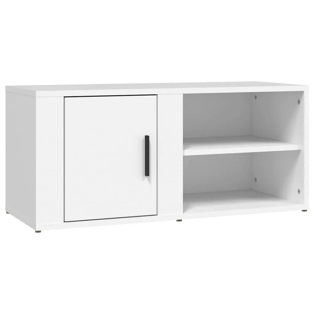 TV Cabinets 2 pcs White 80x31.5x36 cm Media Storage Unit with Doors Compartments