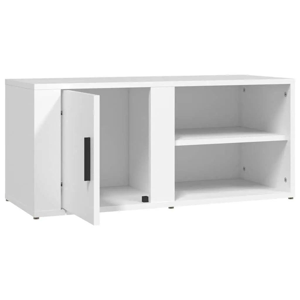 TV Cabinets 2 pcs White 80x31.5x36 cm Media Storage Unit with Doors Compartments