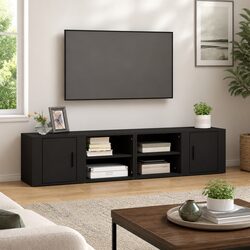 Specifications for Black TV Cabinets 2 pcs 80x31.5x36 cm