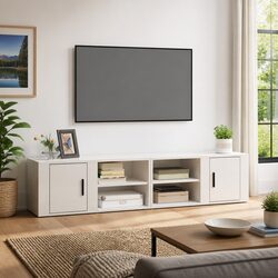 TV Cabinets Dimensions: 80x31.5x36 cm - White Storage Unit