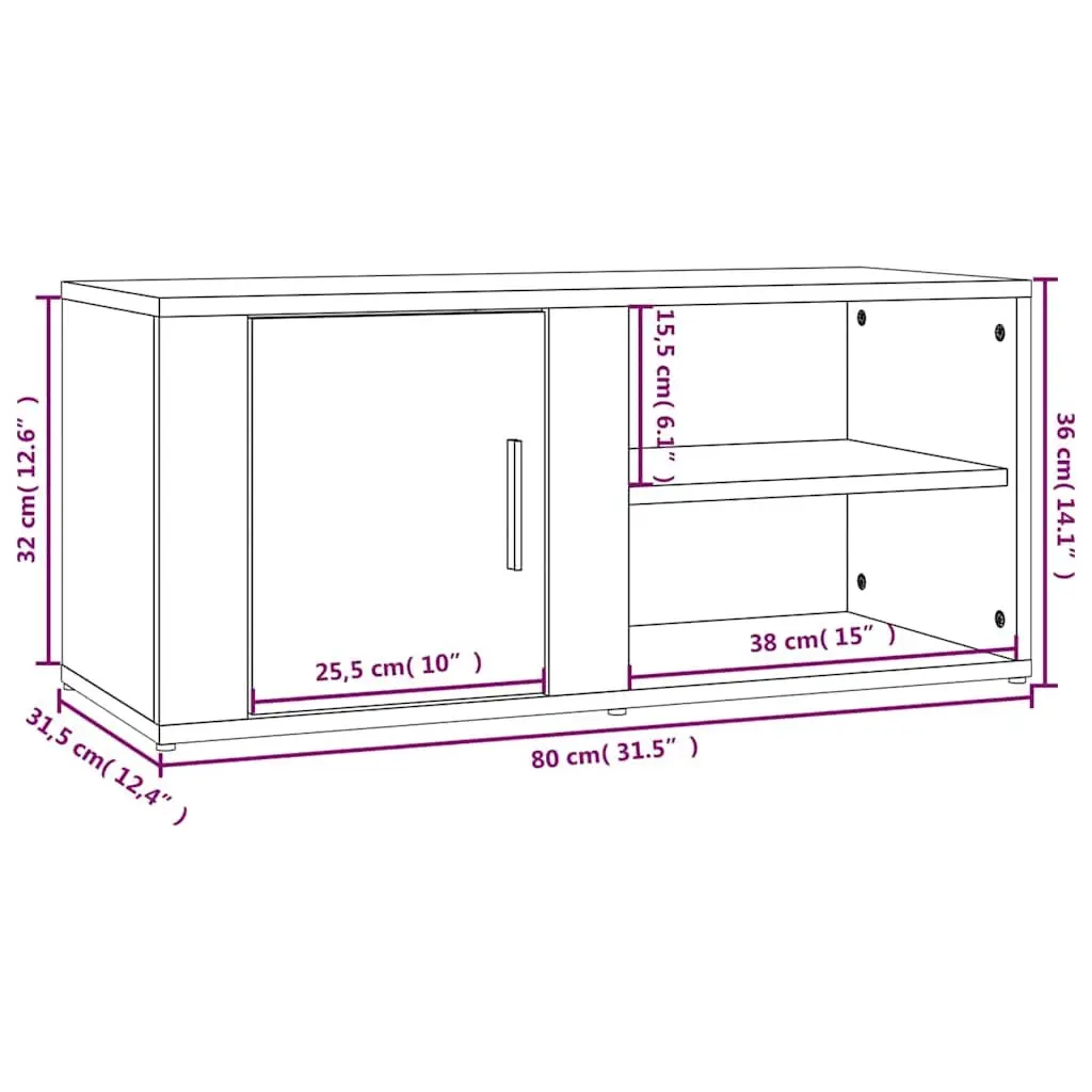 TV Cabinets 2 pcs Grey Sonoma Media Storage Unit with Doors Compartments