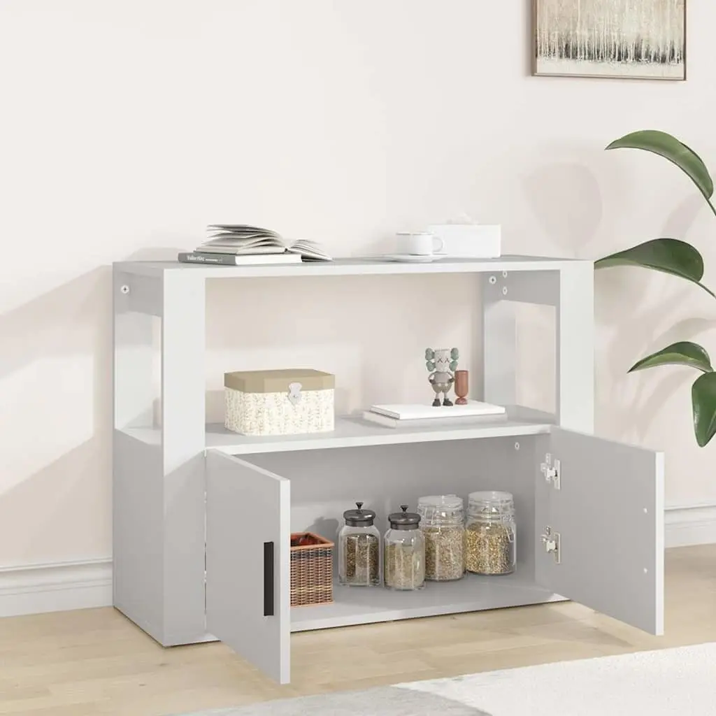 White Sideboard with Storage Cabinet 80x30x60 cm