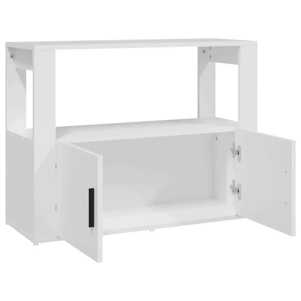White Sideboard with Storage Cabinet 80x30x60 cm