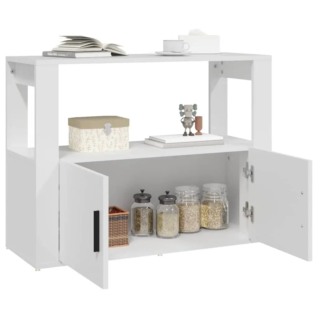 White Sideboard with Storage Cabinet 80x30x60 cm