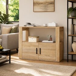 Sideboard Brown Engineered Wood Storage Cabinet 80x30x60cm Living Room Furniture