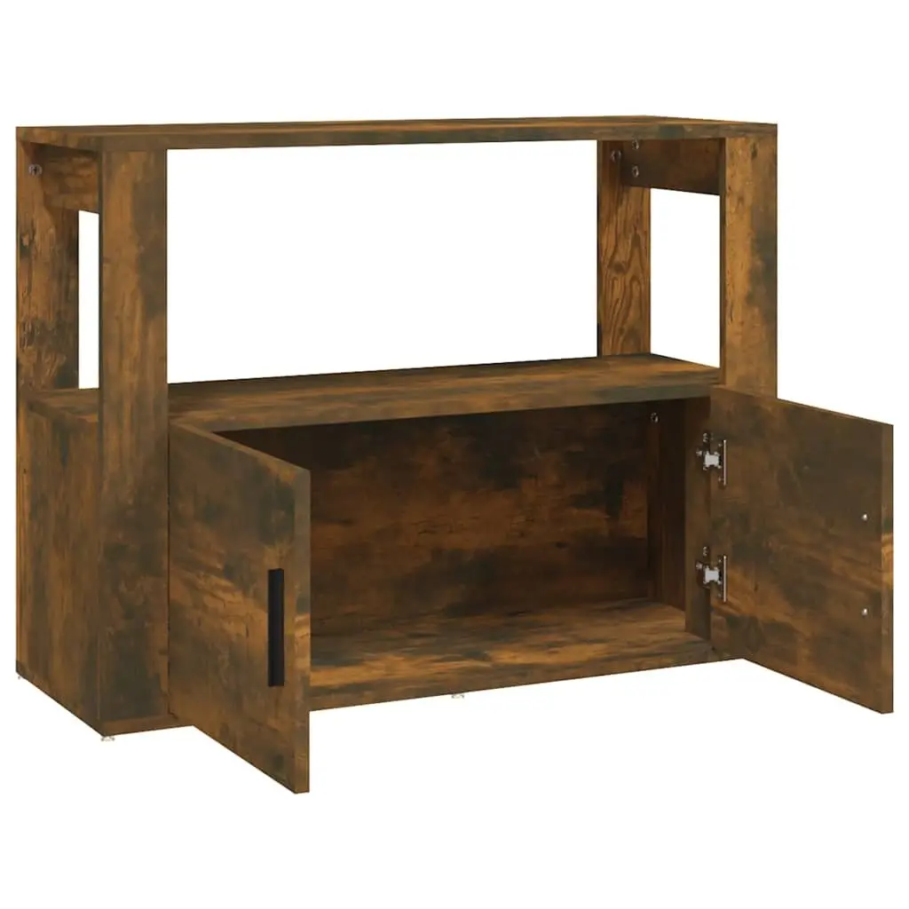 Smoked Oak Brown Sideboard Cabinet