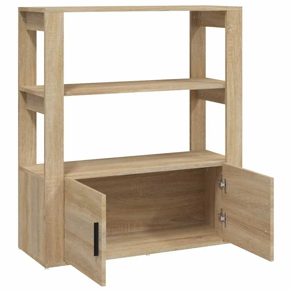 Sideboard Storage Cabinet for Living Room Brown Engineered Wood 80W x 30D x 90H cm