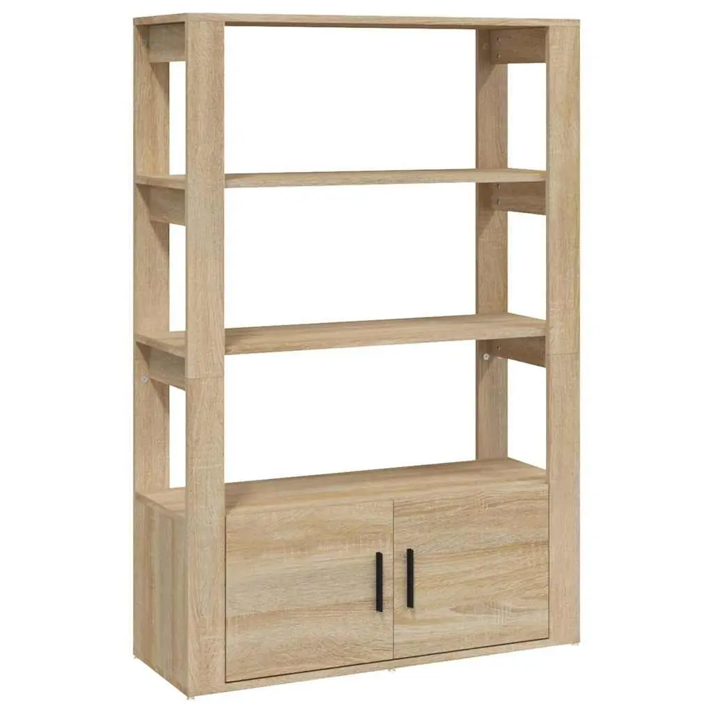 Sideboard Storage Cabinet for Living Room Brown 80W x 30D x 119.5H cm