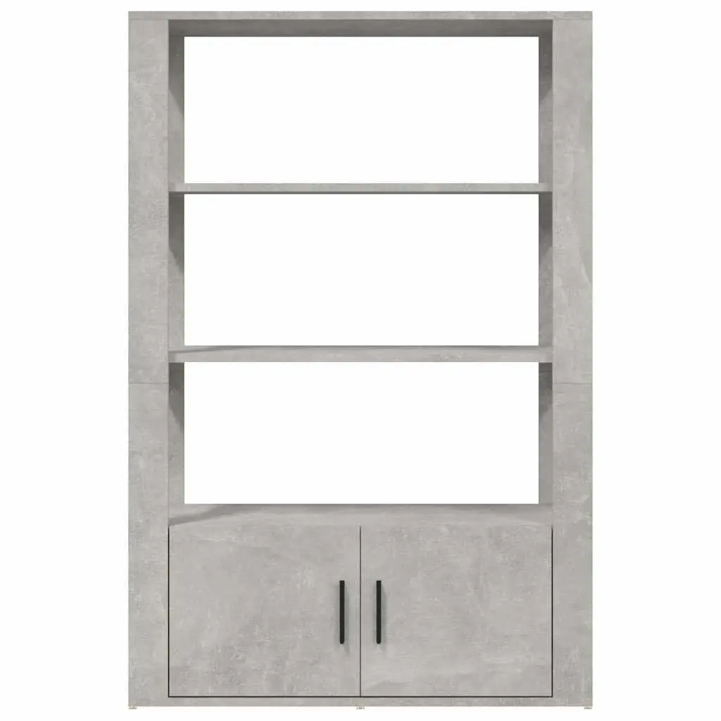 Grey Engineered Wood Sideboard with Ample Storage Space