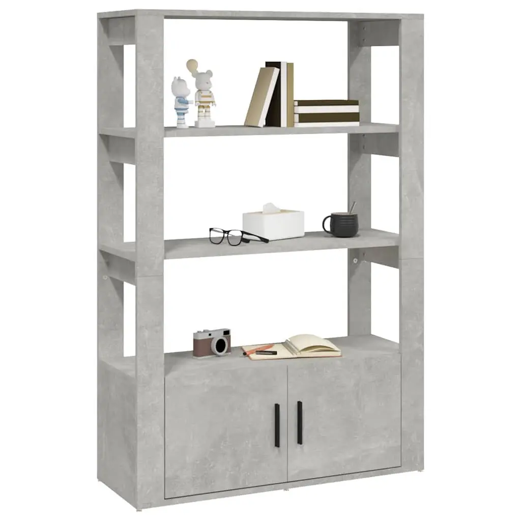 Grey Engineered Wood Sideboard with Ample Storage Space