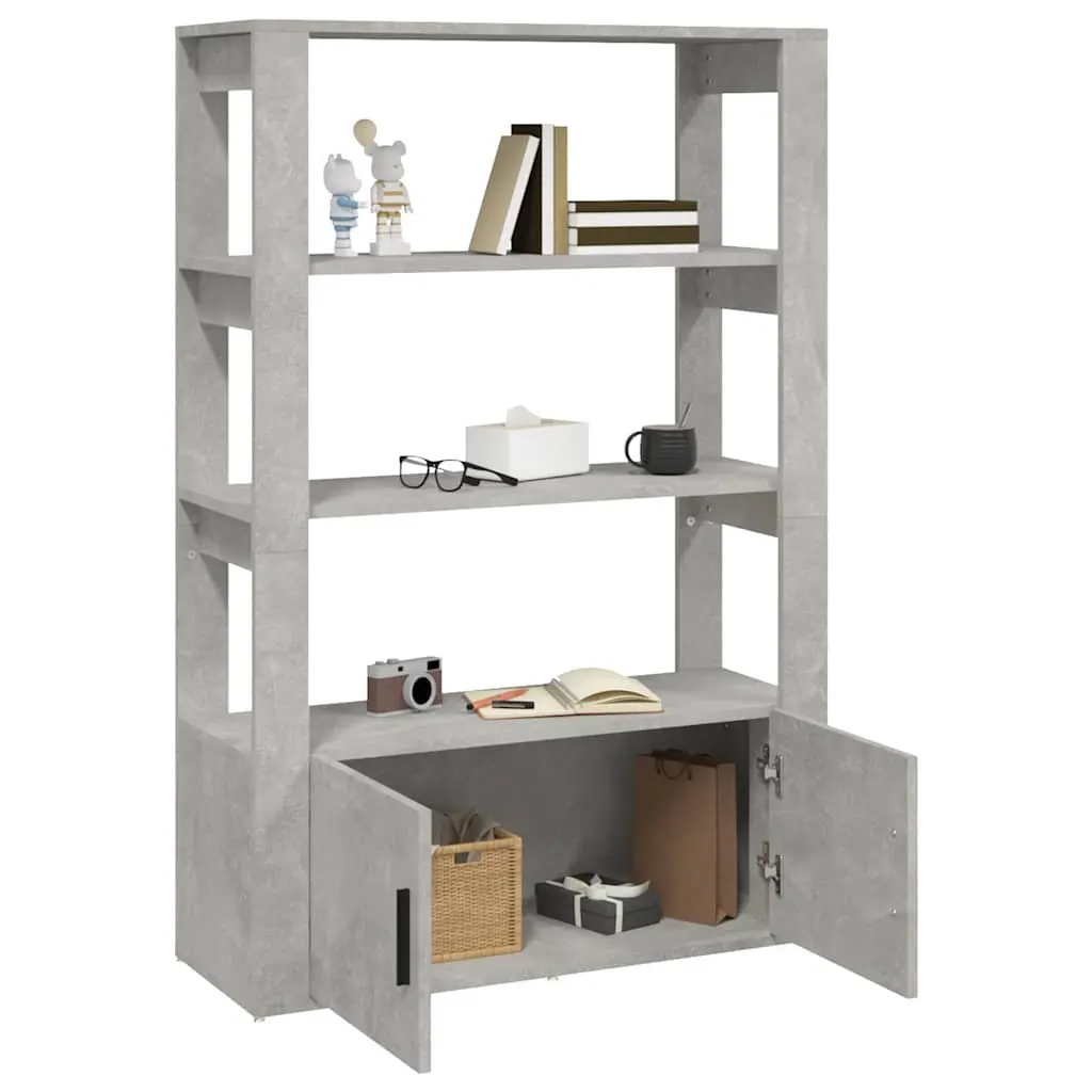 Grey Engineered Wood Sideboard with Ample Storage Space