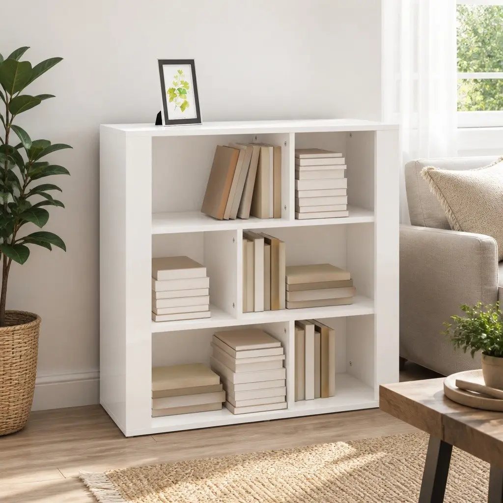 Sideboard High Gloss White Storage Cabinet Engineered Wood Furniture Living Room