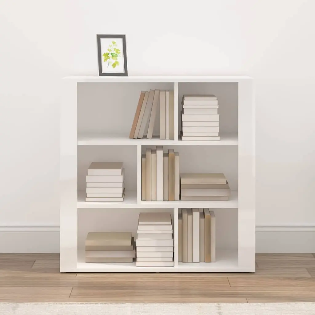 Sideboard High Gloss White Storage Cabinet Engineered Wood Furniture Living Room