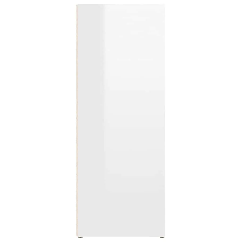 Sideboard High Gloss White Storage Cabinet Engineered Wood Furniture Living Room