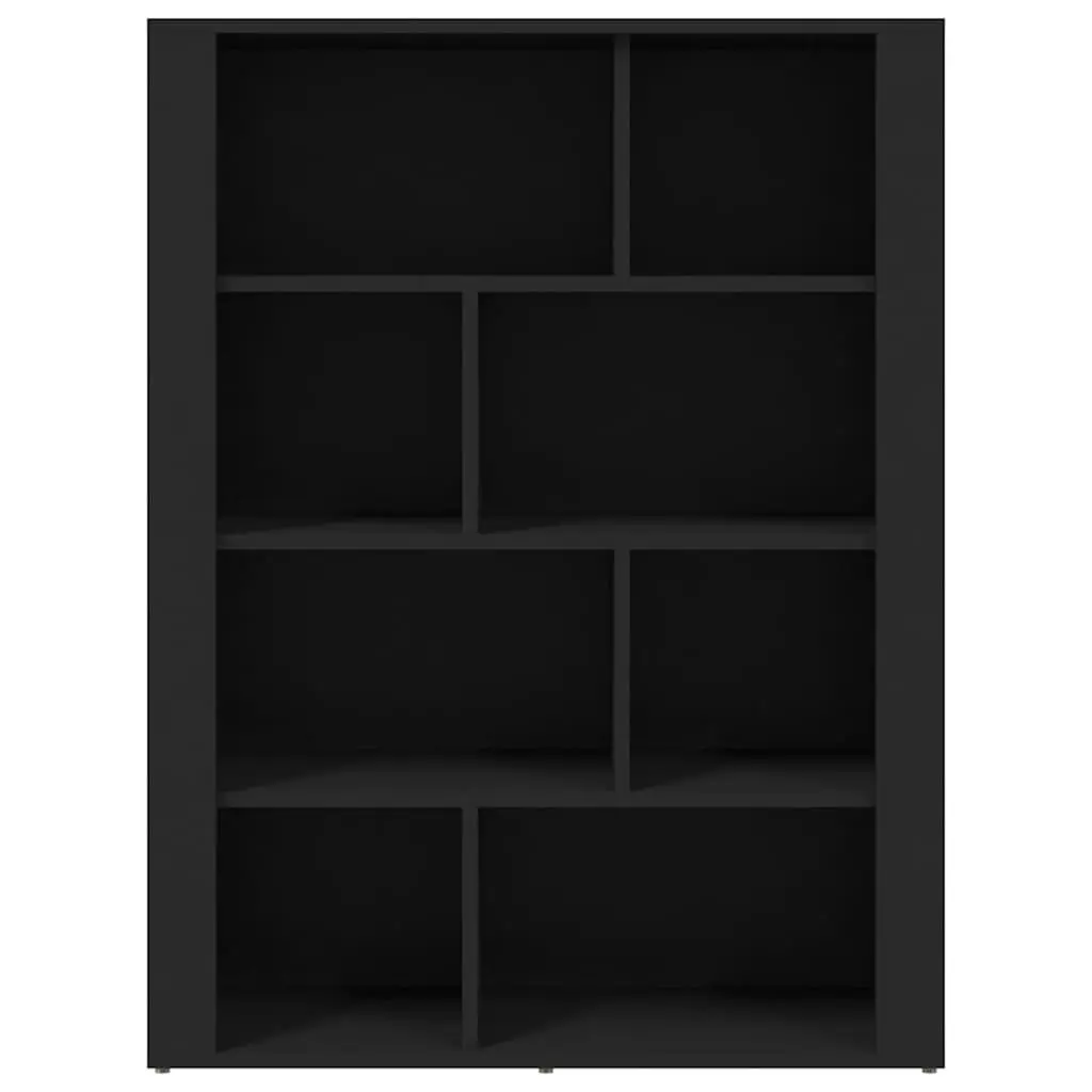 Sideboard Black Storage Cabinet Living Room Furniture Engineered Wood