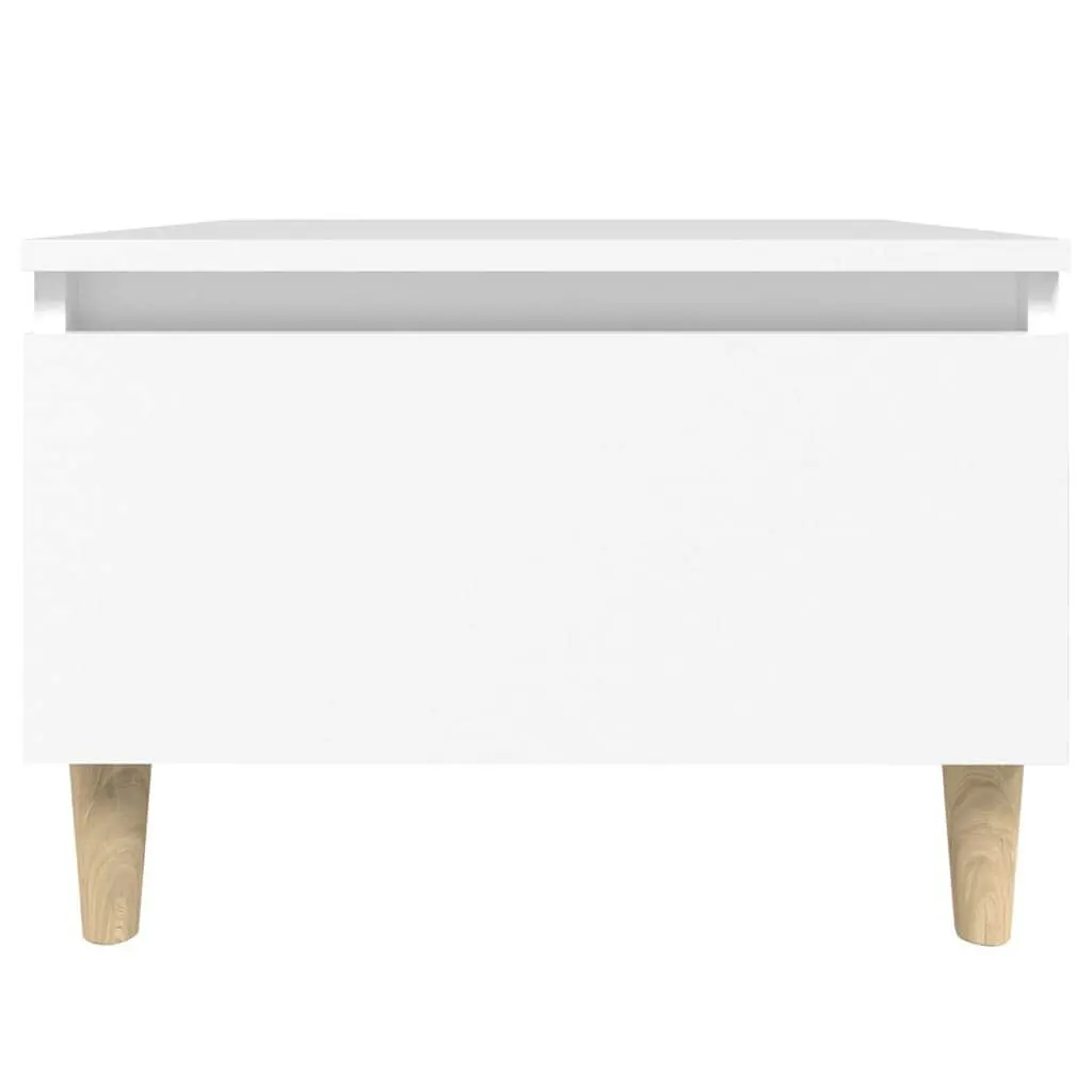 2 White Engineered Wood Side Tables