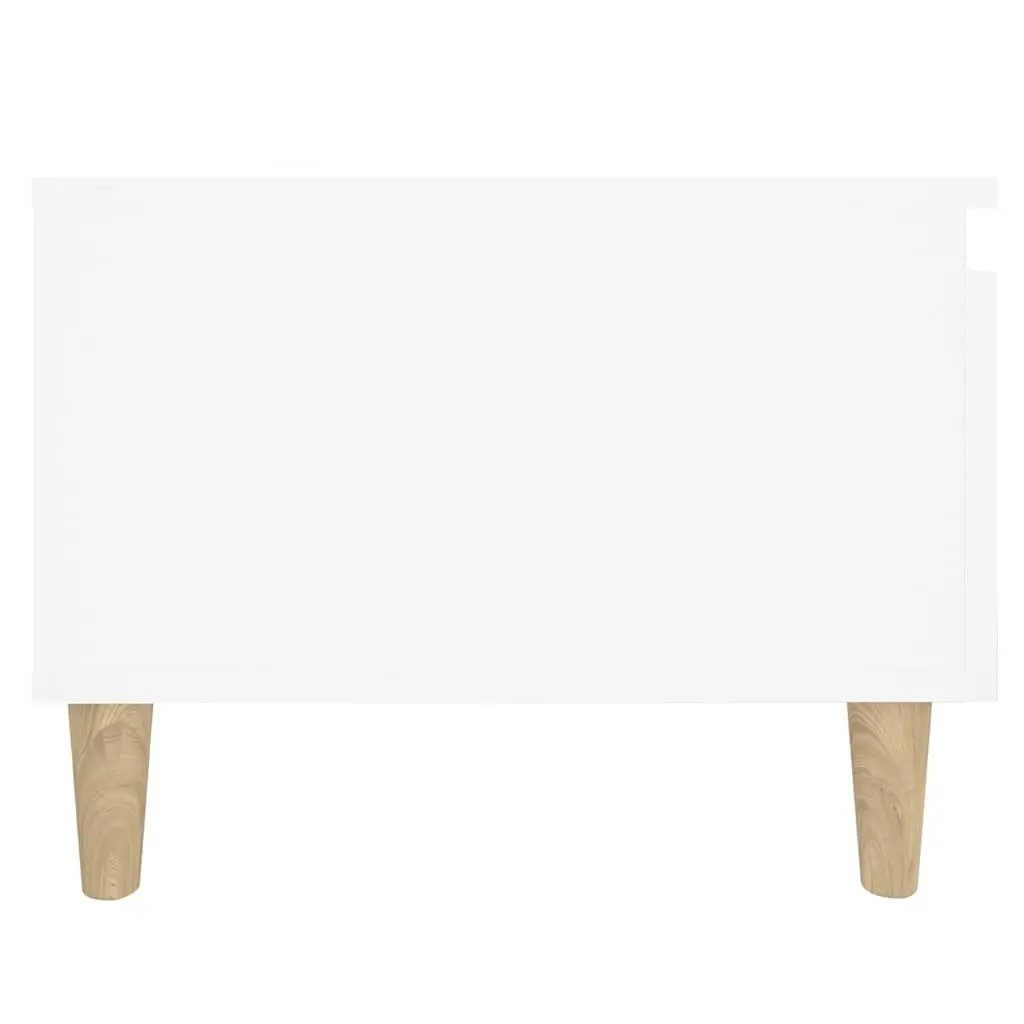 2 White Engineered Wood Side Tables
