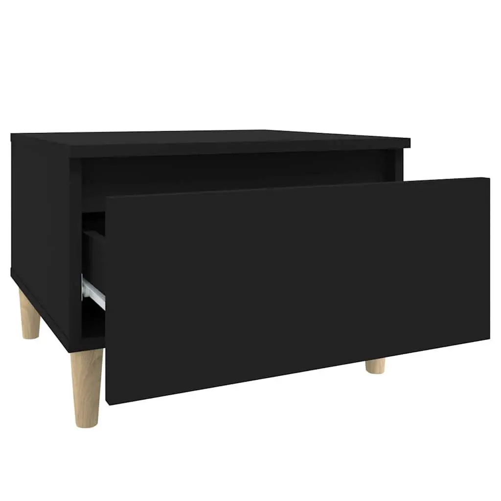 End Table Black Side Accent Living Room Storage Drawer Scandinavian Furniture