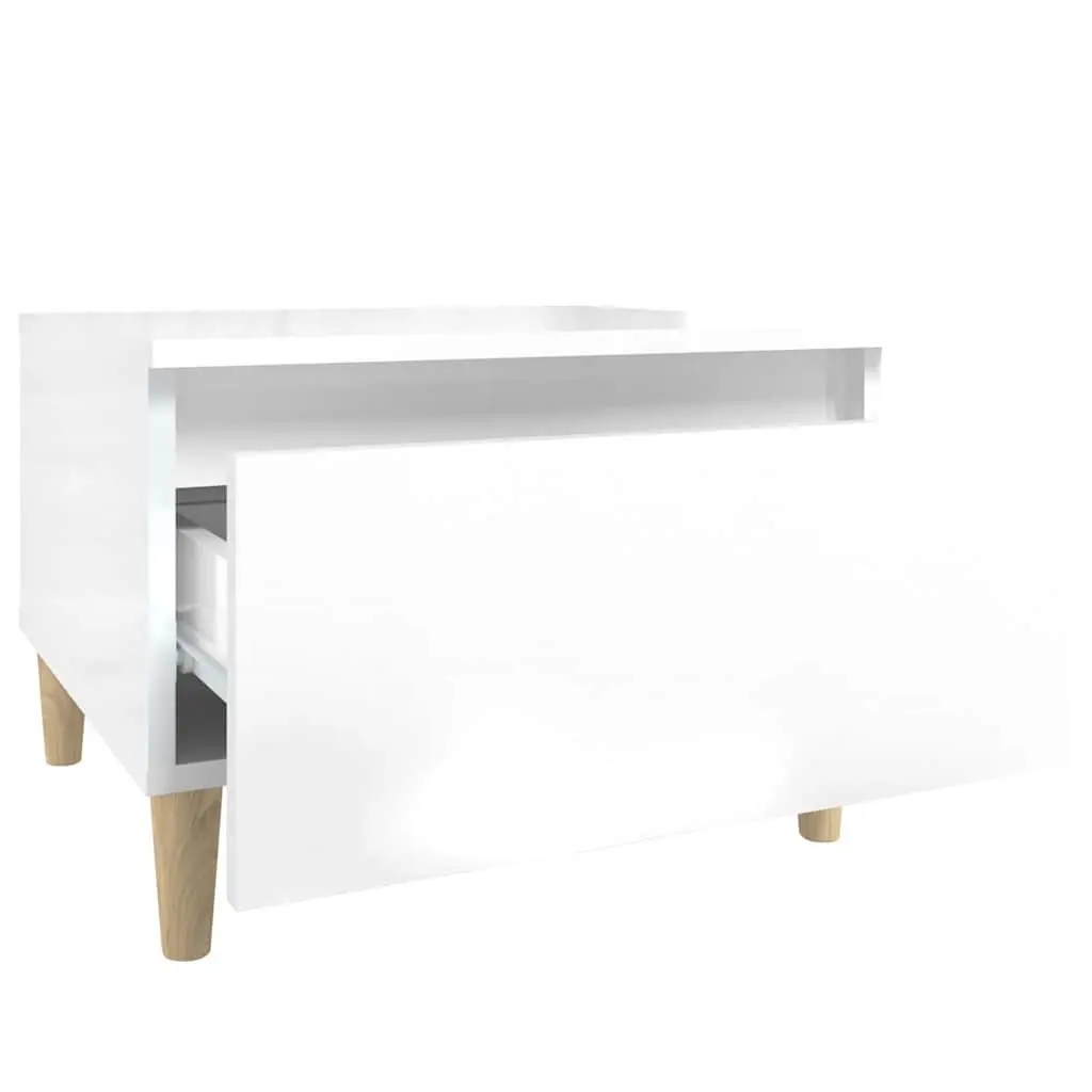 End Table Side Table High Gloss White Modern Living Room Accent Furniture