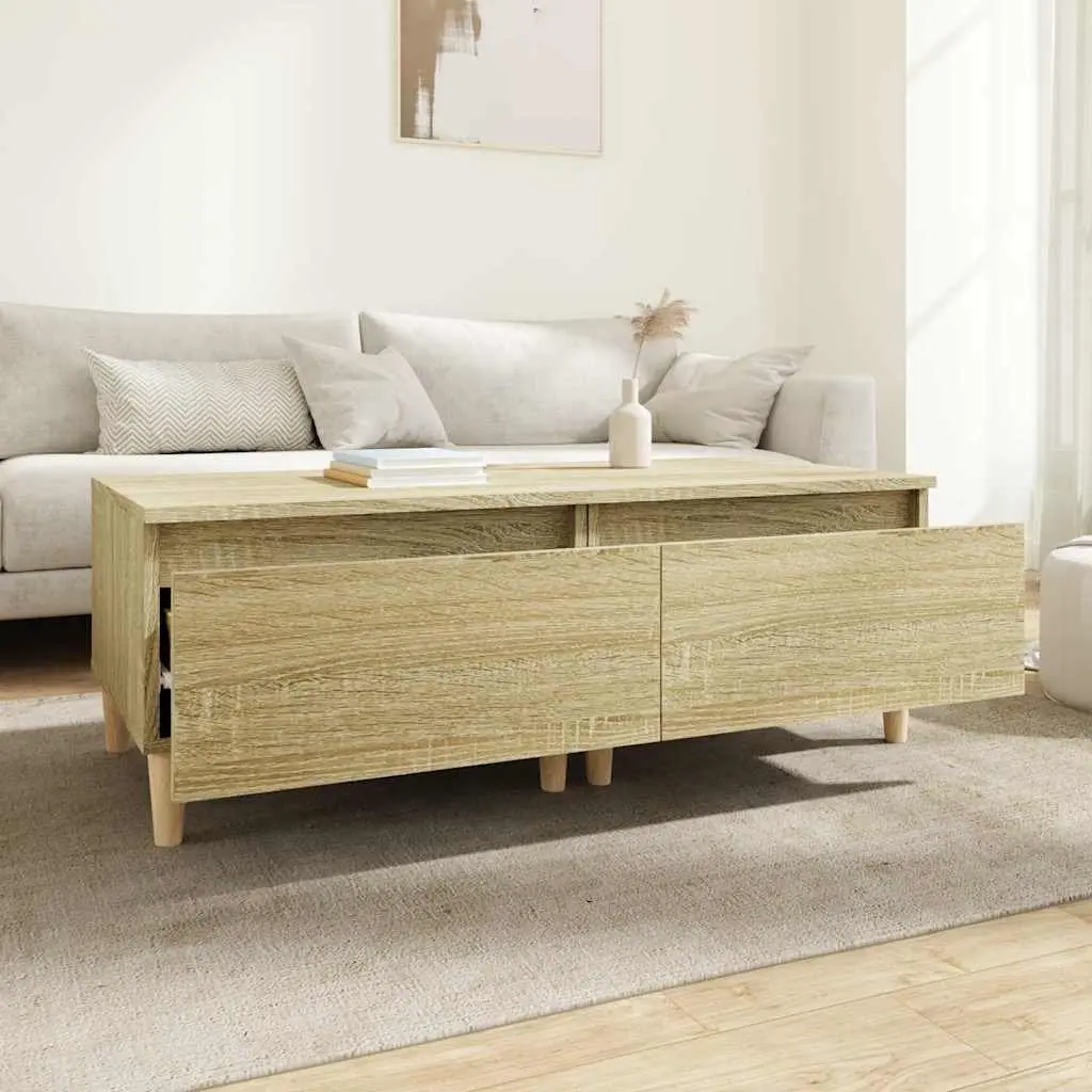 End Table Side Tables 2 Piece Brown Engineered Wood Storage Drawer Living Room